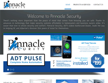 Tablet Screenshot of pinnaclesecurity.ca
